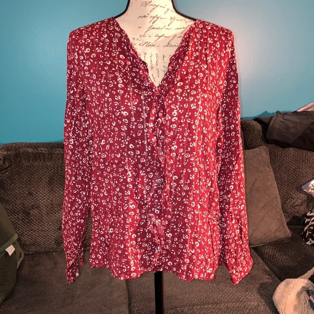NWT Gap Long Sleeve Blouse, Medium